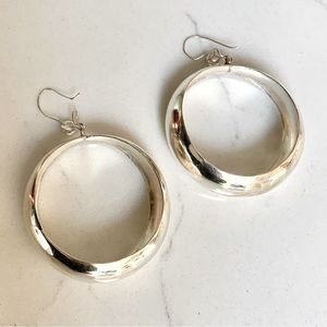 Vintage Sterling Silver Hoop Earrings
